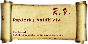 Repiczky Valéria névjegykártya